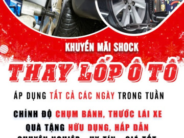 Thay lốp ô tô tại Thái Nguyên tặng gói dịch vụ cân chỉnh 5/2024