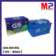 Ắc quy GS DIN70L-LBN (70Ah – 12v) khô giá bán, thay tại Hà Nội