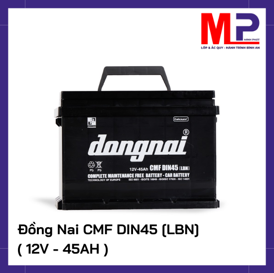Ắc Quy Khô Đồng Nai CMF DIN45 (12V-45Ah) bán, thay tại Hà Nội