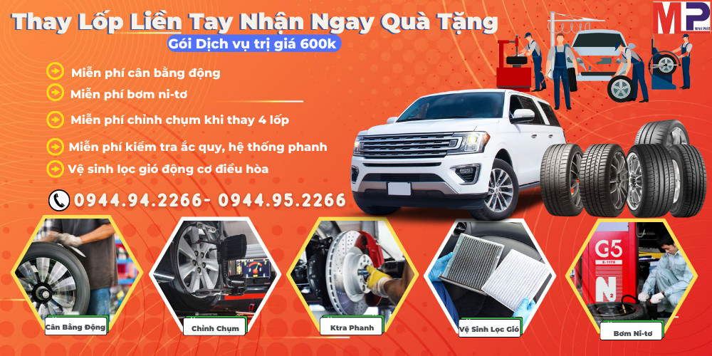 Chương trình khuyến mại khi thay lốp ô tô tại Minh Phát Hà Nội