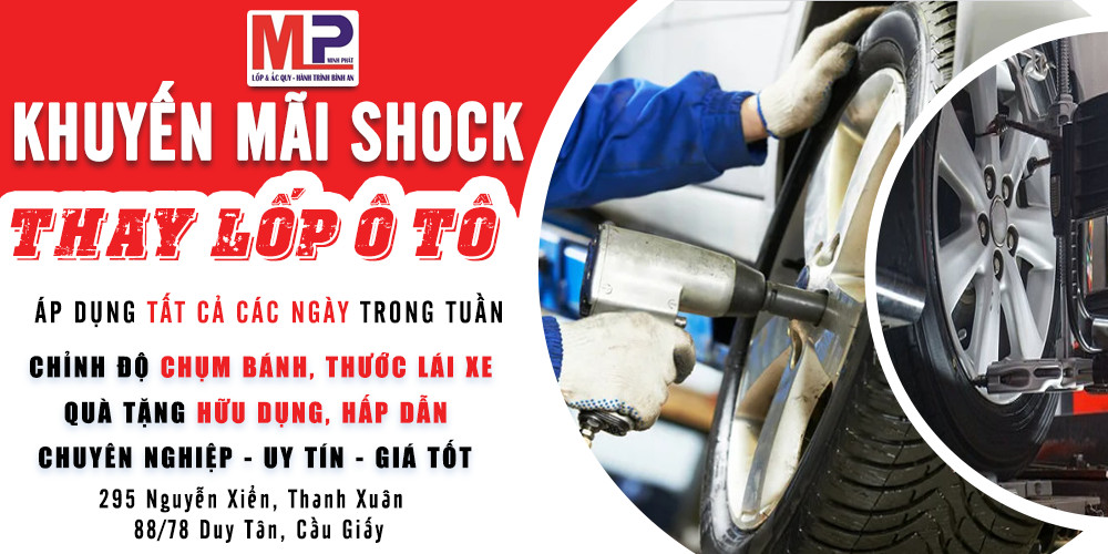 Thay lốp ô tô tại Hà Nội tặng gói dịch vụ hấp dẫn