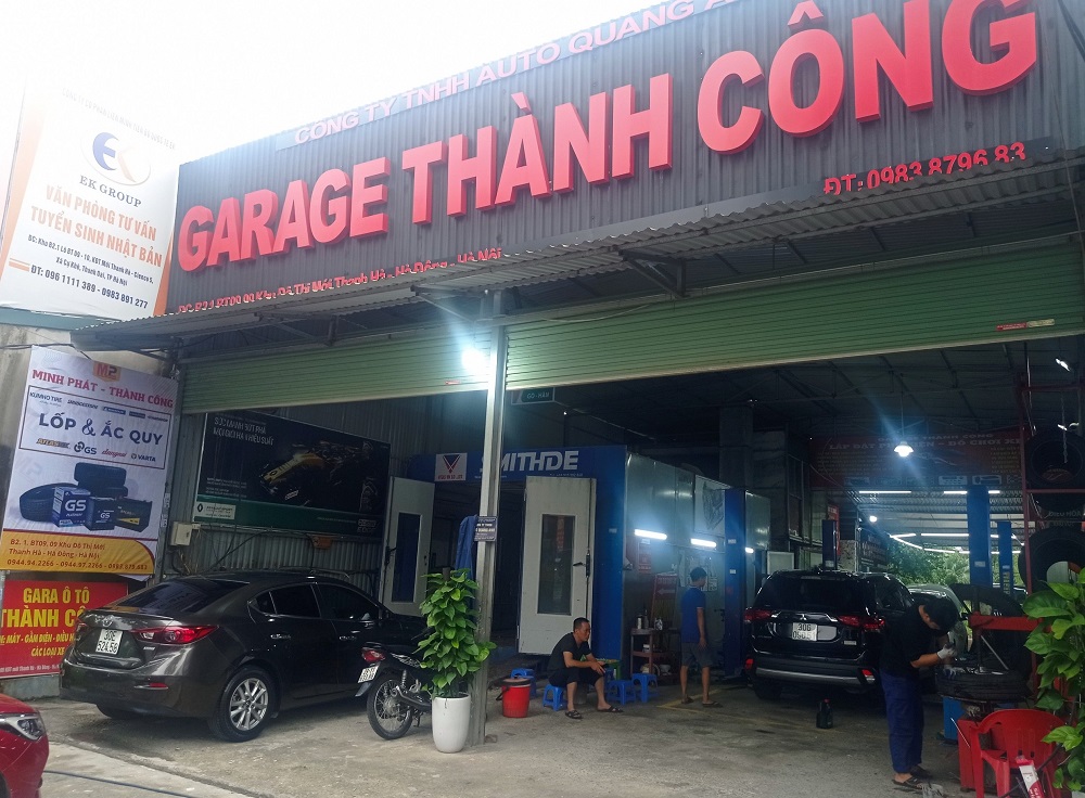 Trung Tâm Garage Thành Công Auto tại cầu Khê Tang, Cự khê, Thanh Oai, Hà Nội. (Hướng đi Hà Đông - Thanh Oai)