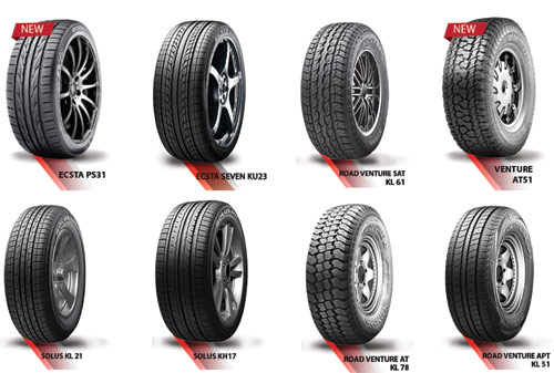 Lốp ô tô Kumho với sự đa dạng hoa lốp giúp khách hàng có nhiều hơn sự lựa chọn hợp lý