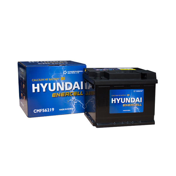 Ắc quy Hyundai CMF56219 (62ah-12v) - Bình Din, cọc thụt