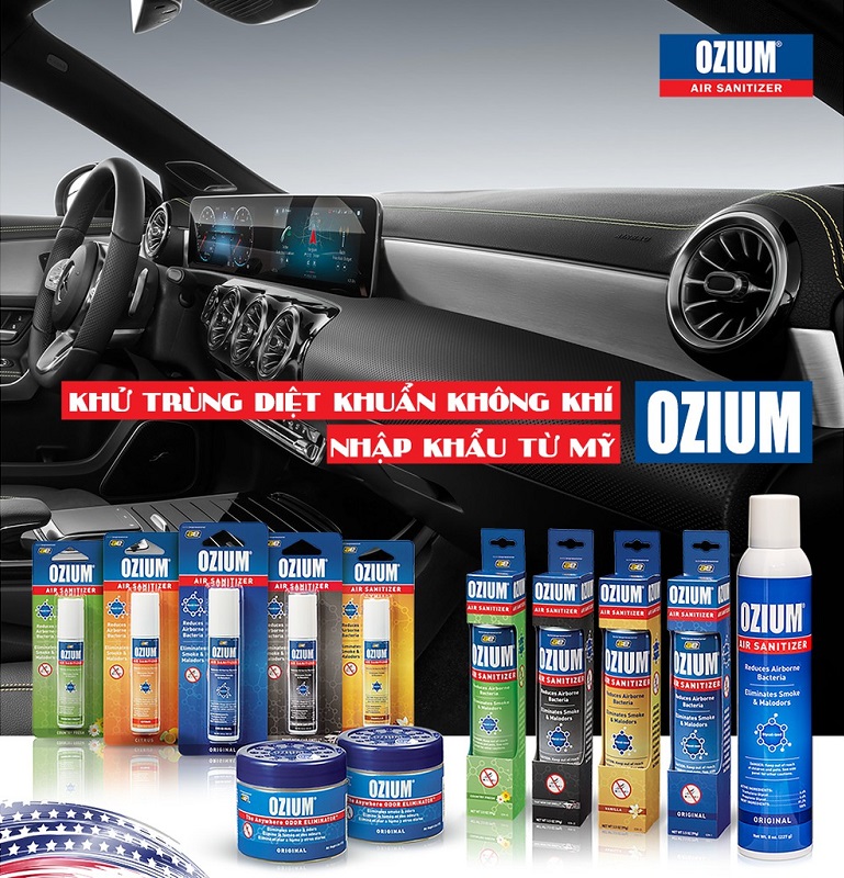 Khử khuẩn, khử mùi ô tô bằng sản phẩm OZIUM