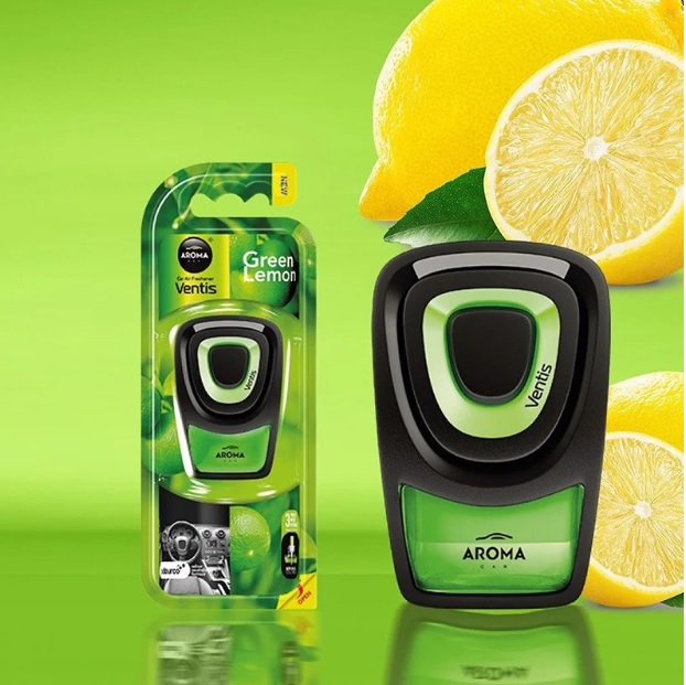 Nước hoa ô tô gài cửa gió Aroma Car Ventis 8ml – Lemon Green