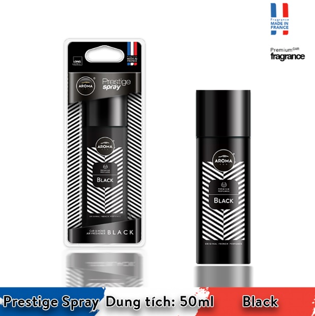 Nước hoa xịt Aroma Car Prestige Spray 50ml - Black/ACPS01