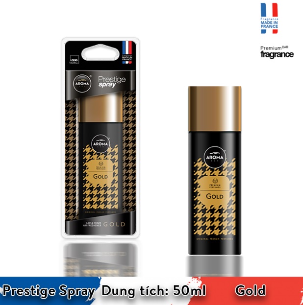 Nước hoa xịt Aroma Car Prestige Spray 50ml - Gold/ACPS02