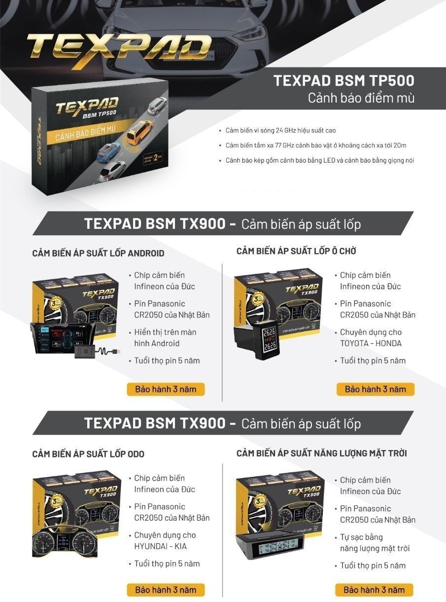 Các loại sản phẩm van cảm biến TexPad khác đang được Minh Phát phân phối và lắp đặt
