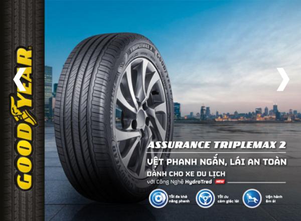 Lốp Goodyear Assurance Triplemax 2 với công nghệ hàng đầu