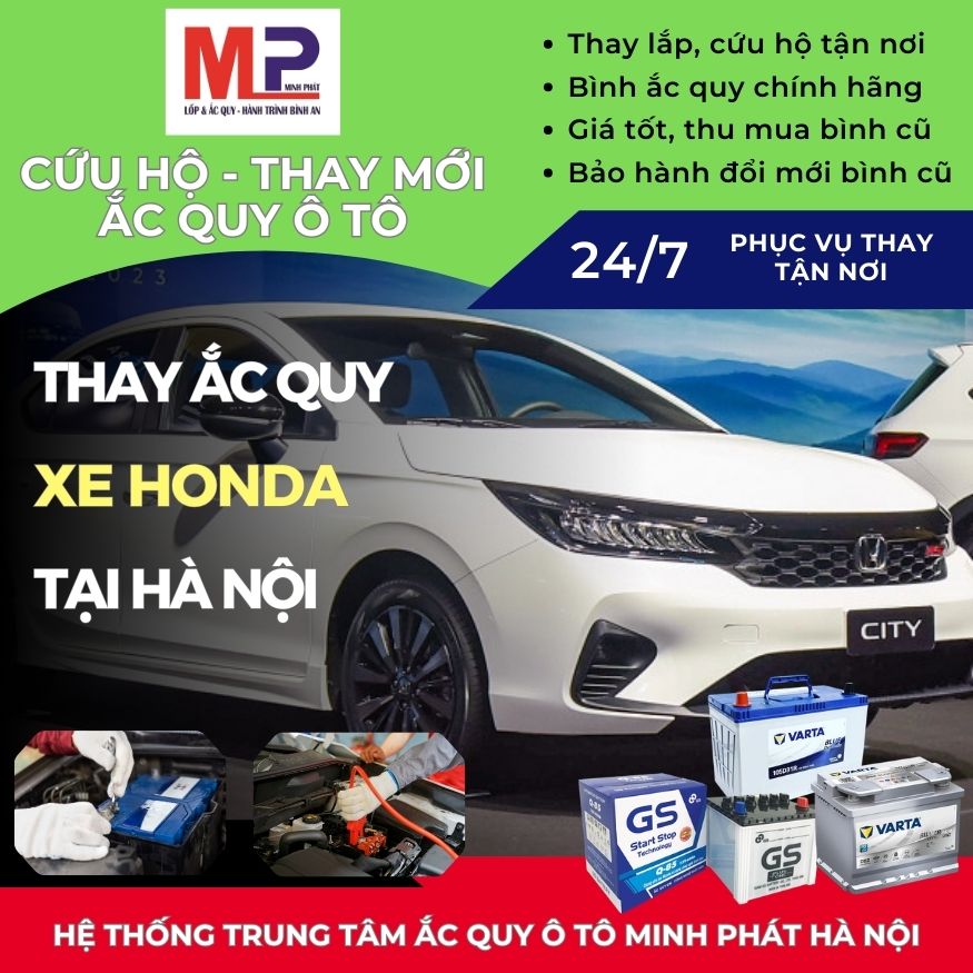 Ắc quy cho xe Honda - Cứu hộ, thay lắp tận nơi uy tín tại Hà Nội