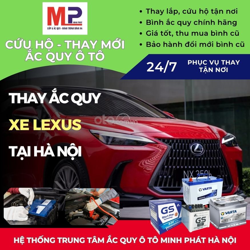Ắc quy cho xe Lexus - Cứu hộ, thay lắp tận nơi uy tín tại Hà Nội