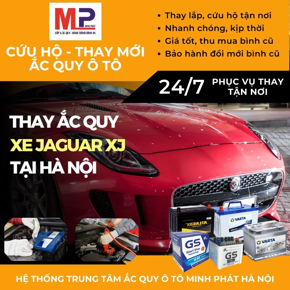 Ắc quy ô tô cho xe Jaguar F-Type thay cứu hộ giá tốt tại Hà Nội
