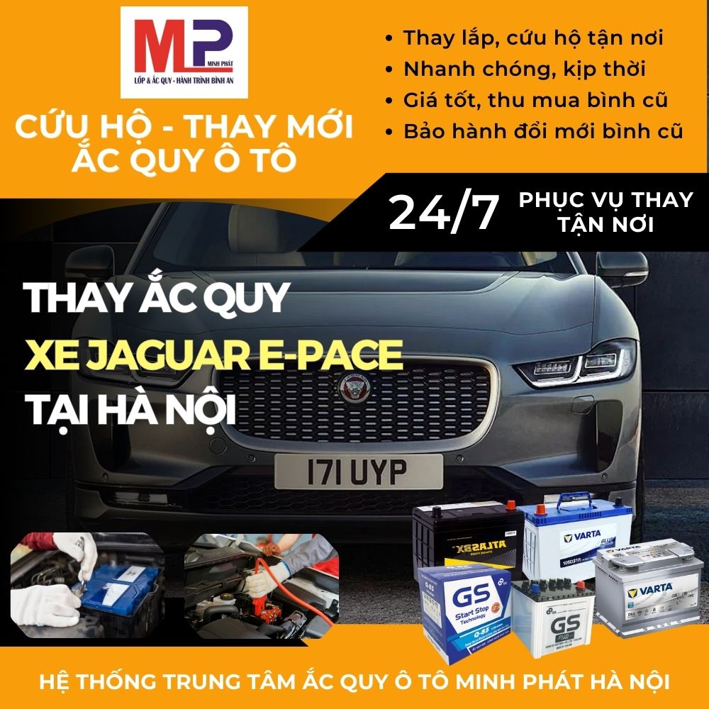 Ắc quy ô tô cho xe Jaguar I-Pace thay cứu hộ giá tốt tại Hà Nội