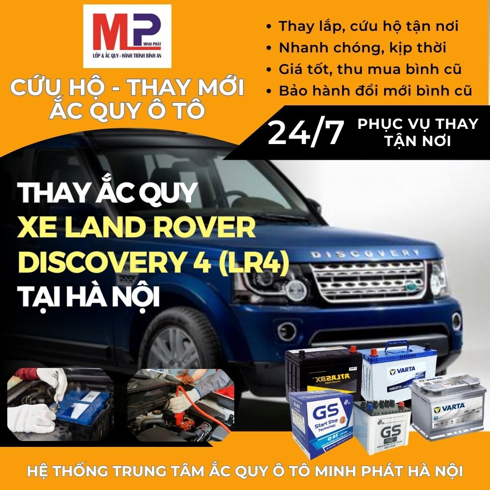Ắc quy ô tô cho xe Land Rover Discovery 4 (LR4) thay tại Hà Nội