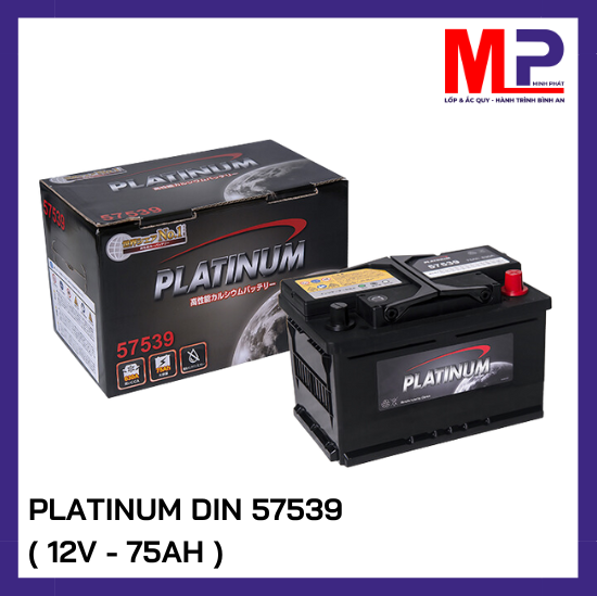 Ắc quy Platinum DIN 57539 (12V-75Ah) 
