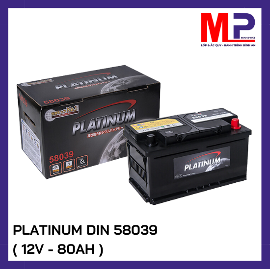 Ắc quy Platinum DIN 58039 (12V-80Ah)
