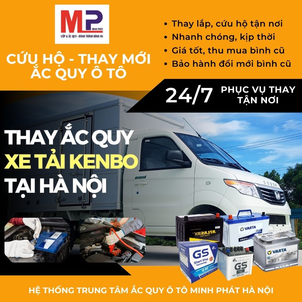 Ắc quy xe tải Kenbo - thay lắp tận nơi bán giá tốt tại Hà Nội