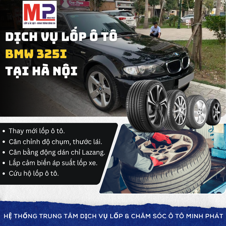 Lốp ô tô cho xe BMW 325i tặng gói chăm sóc xe tại Hà Nội [new]