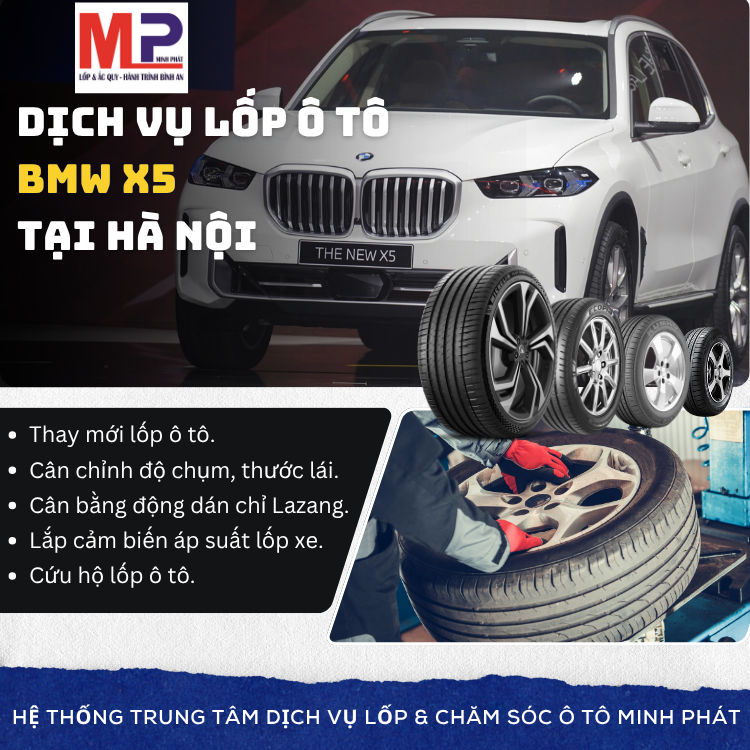 Lốp ô tô cho xe BMW X5 tặng gói chăm sóc xe tại Hà Nội [new]