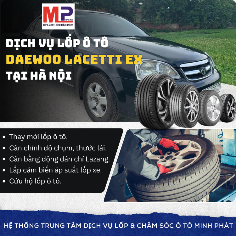 Lốp ô tô cho xe Daewoo Lacetti EX tặng gói chăm sóc tại Hà Nội