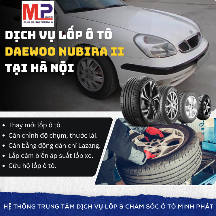 Lốp ô tô cho xe Daewoo Nubira II tặng gói chăm sóc xe Hà Nội [new]