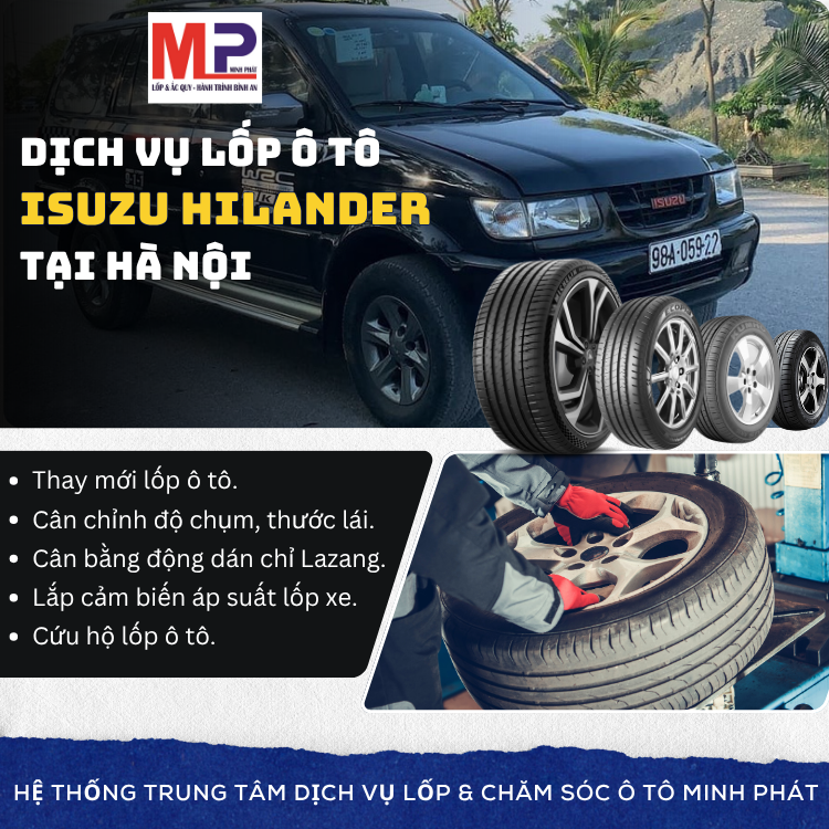 Lốp ô tô cho xe Isuzu Hilander tặng gói chăm sóc xe tại Hà Nội [new]