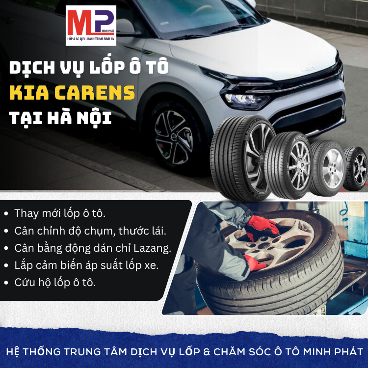 Lốp ô tô cho xe Kia Carens tặng gói chăm sóc xe hấp dẫn Hà Nội