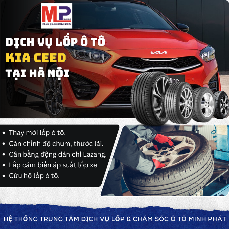 Lốp ô tô cho xe Kia Ceed - Trung tâm lốp xe uy tín tại Hà Nội