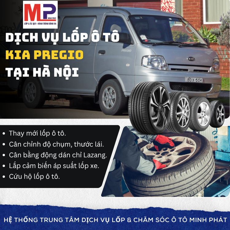 Lốp ô tô cho xe Kia Pregio tặng gói chăm sóc xe 600k hấp dẫn Hà Nội