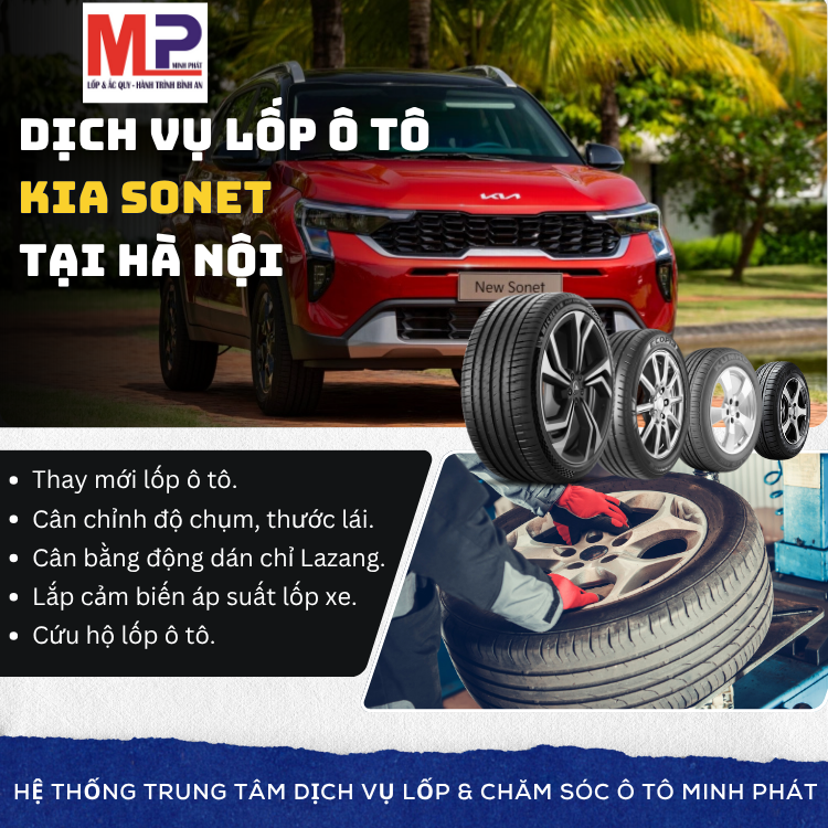 Lốp ô tô cho xe Kia Sonet tặng gói chăm sóc xe hấp dẫn Hà Nội