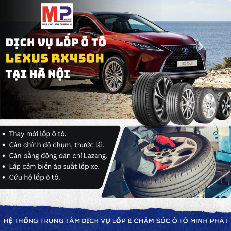 Lốp ô tô cho xe Lexus RX450h - Trung tâm lốp xe uy tín tại Hà Nội