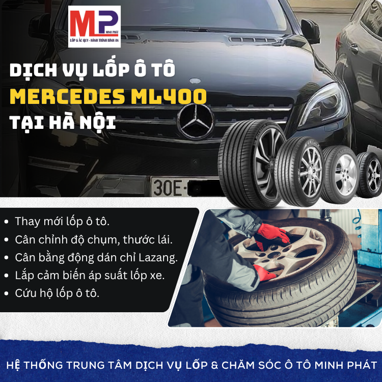Lốp ô tô cho xe Mercedes ML400 - Trung tâm lốp xe uy tín tại Hà Nội