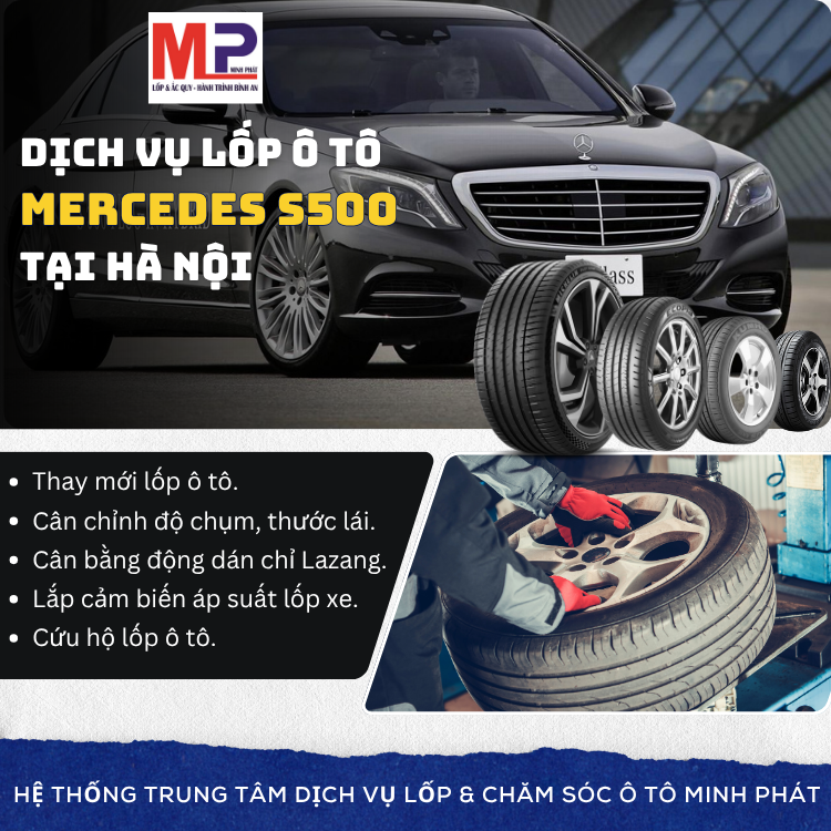 Lốp ô tô cho xe Mercedes S500 - Trung tâm lốp xe uy tín tại Hà Nội