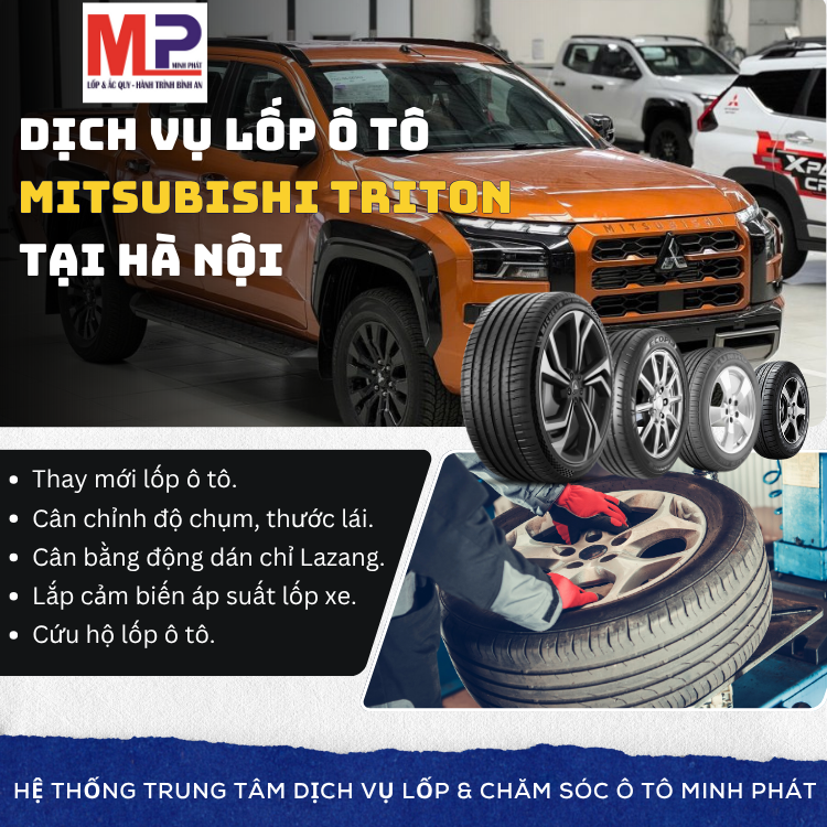 Lốp ô tô cho xe Mitsubishi Triton - Trung tâm lốp xe uy tín tại Hà Nội