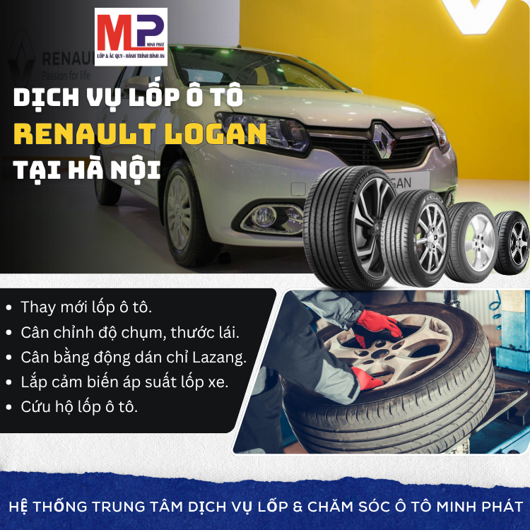 Lốp ô tô cho xe Renault Logan - trung tâm lốp xe uy tín tại Hà Nội