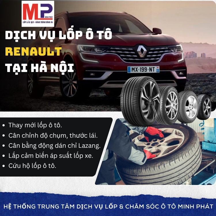 Lốp ô tô cho xe Renault - Trung tâm lốp xe uy tín tại Hà Nội