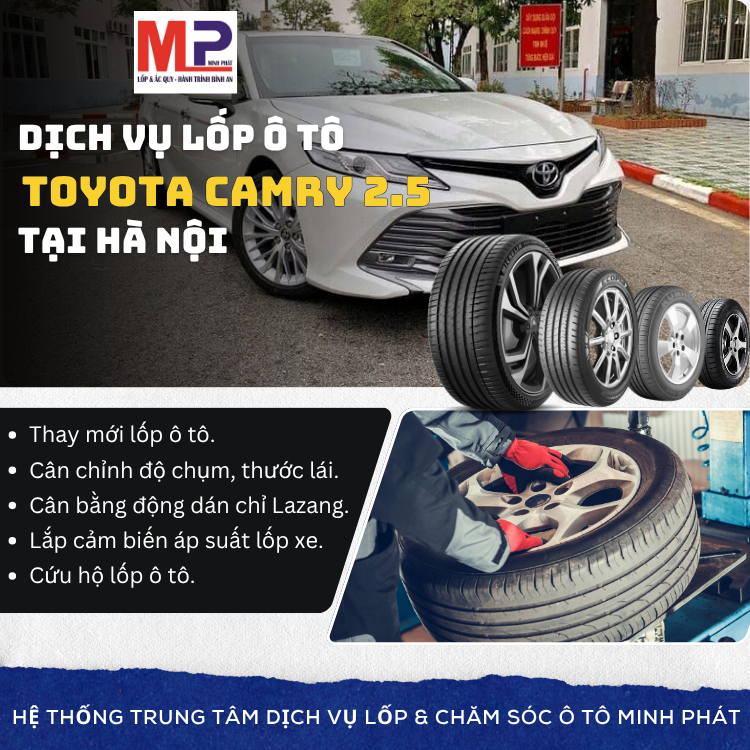Lốp ô tô cho xe Toyota Camry 2.5