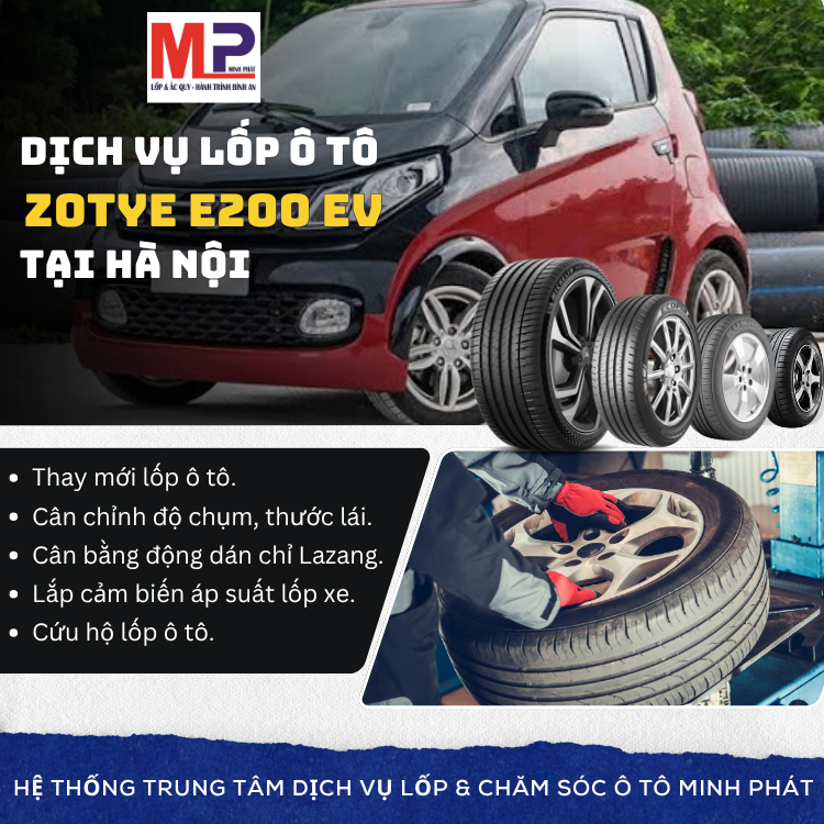 Lốp ô tô cho xe Zotye E200 EV