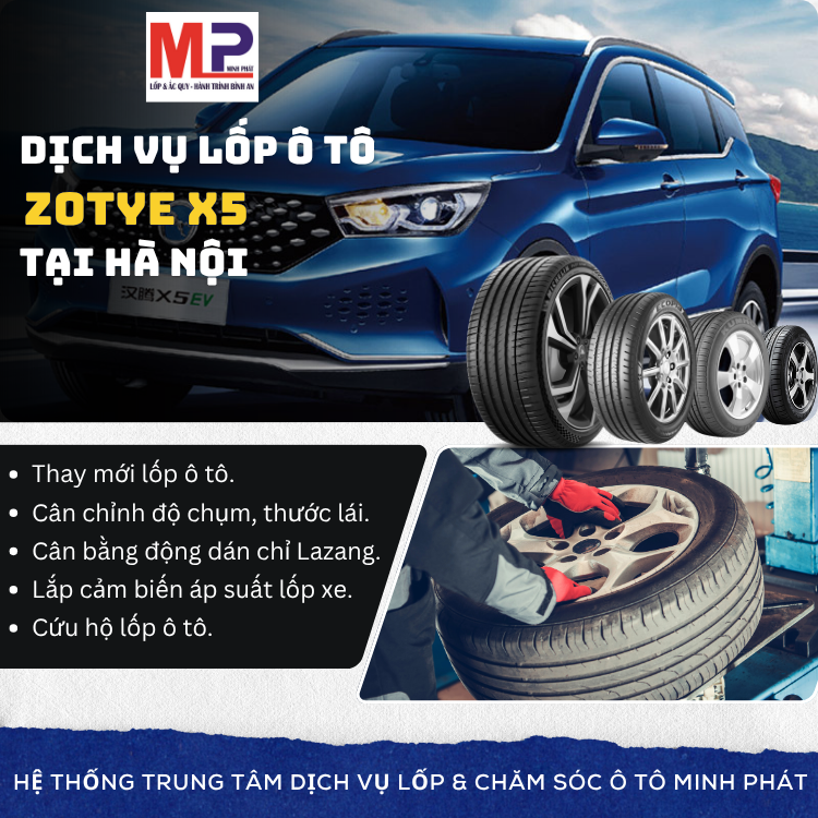 Lốp ô tô cho xe Zotye X5