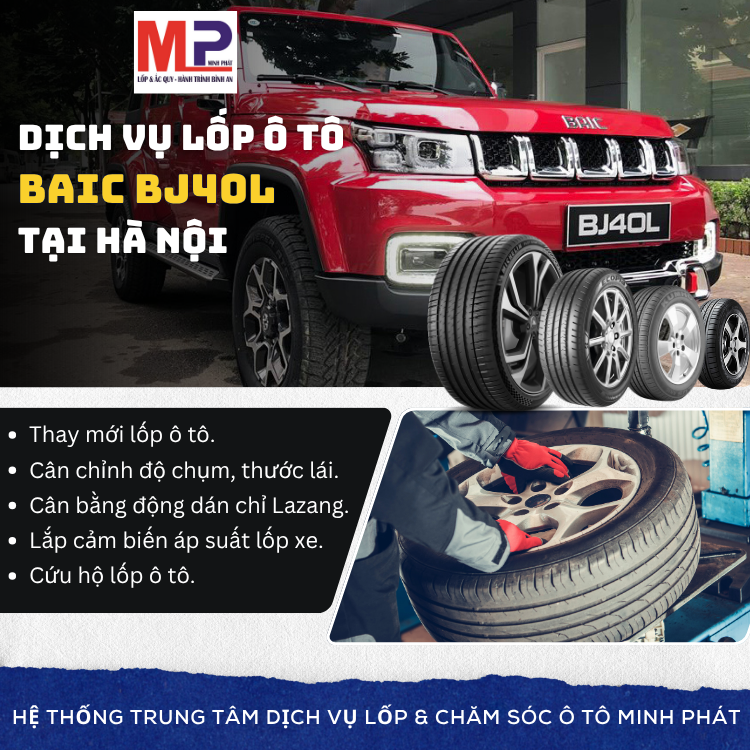 Lốp ô tô cho xe BAIC BJ40L - Trung tâm lốp xe uy tín tại Hà Nội