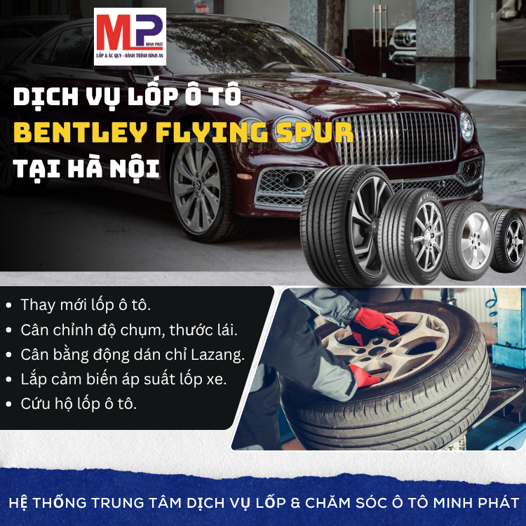 Lốp ô tô cho xe Bentley Flying Spur - Trung tâm lốp xe uy tín Hà Nội