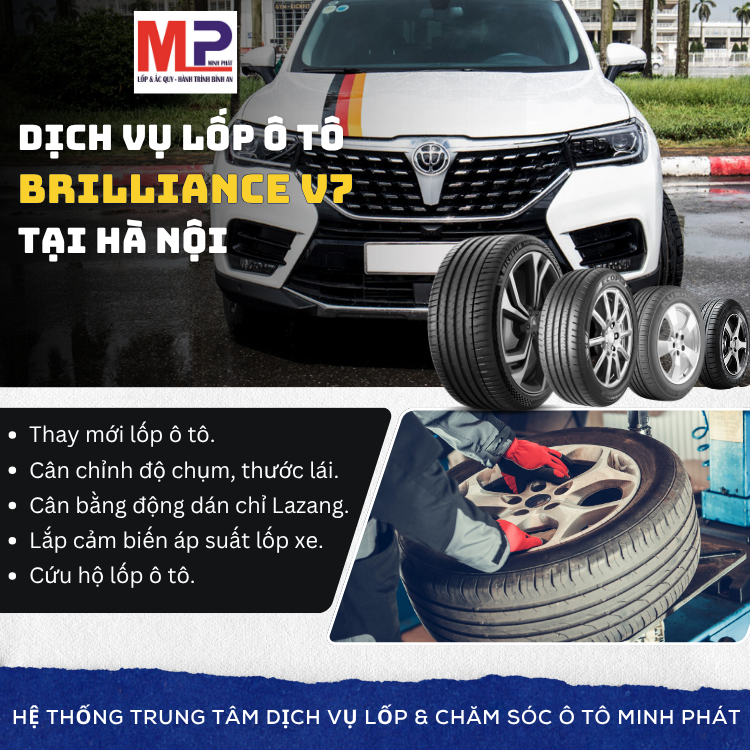 Lốp ô tô cho xe Brilliance V7 - Trung tâm lốp xe uy tín tại Hà Nội