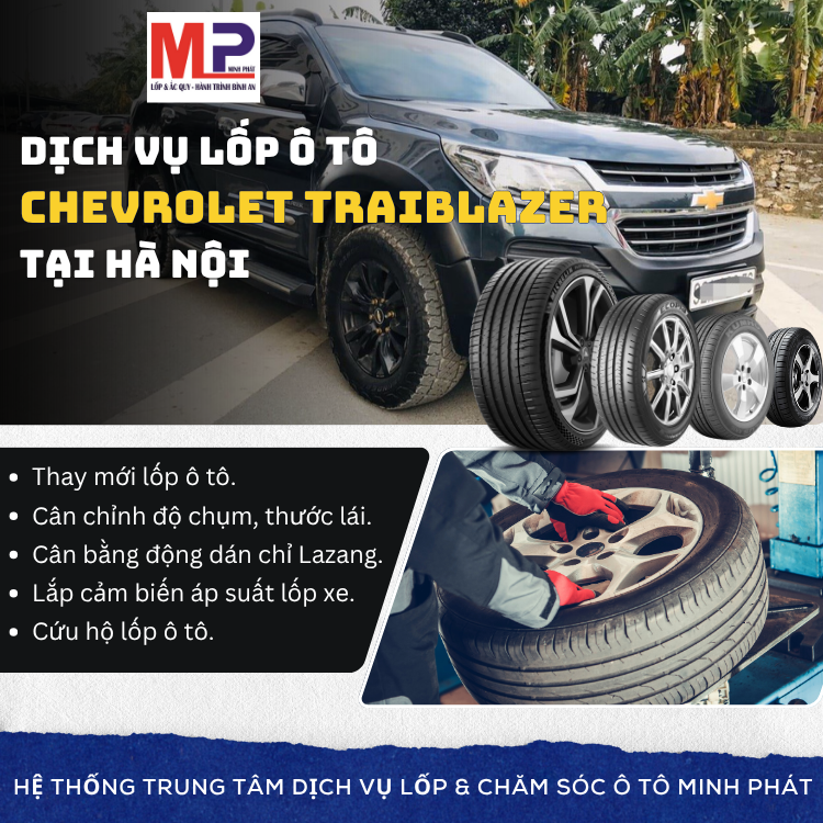 Lốp ô tô cho xe Chevrolet Traiblazer tặng gói chăm sóc tại Hà Nội [new]