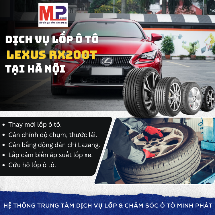Lốp ô tô cho xe Lexus RC200t - Trung tâm lốp xe uy tín tại Hà Nội