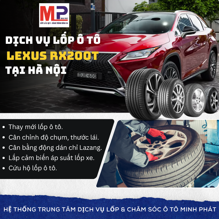 Lốp ô tô cho xe Lexus RX200t - Trung tâm lốp xe uy tín tại Hà Nội