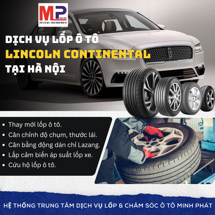Lốp ô tô cho xe Lincoln Continental - Trung tâm lốp uy tín tại Hà Nội