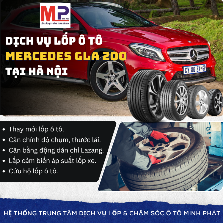 Lốp ô tô cho xe Mercedes GLA 200 - Trung tâm lốp uy tín tại Hà Nội