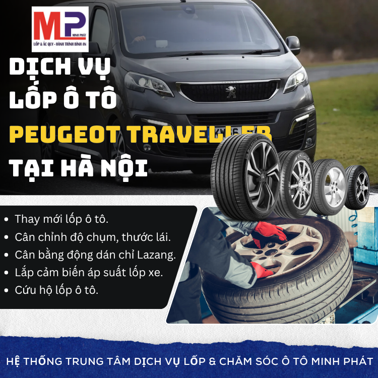 Lốp ô tô cho xe Peugeot Traveller - Trung tâm lốp xe uy tín tại Hà Nội