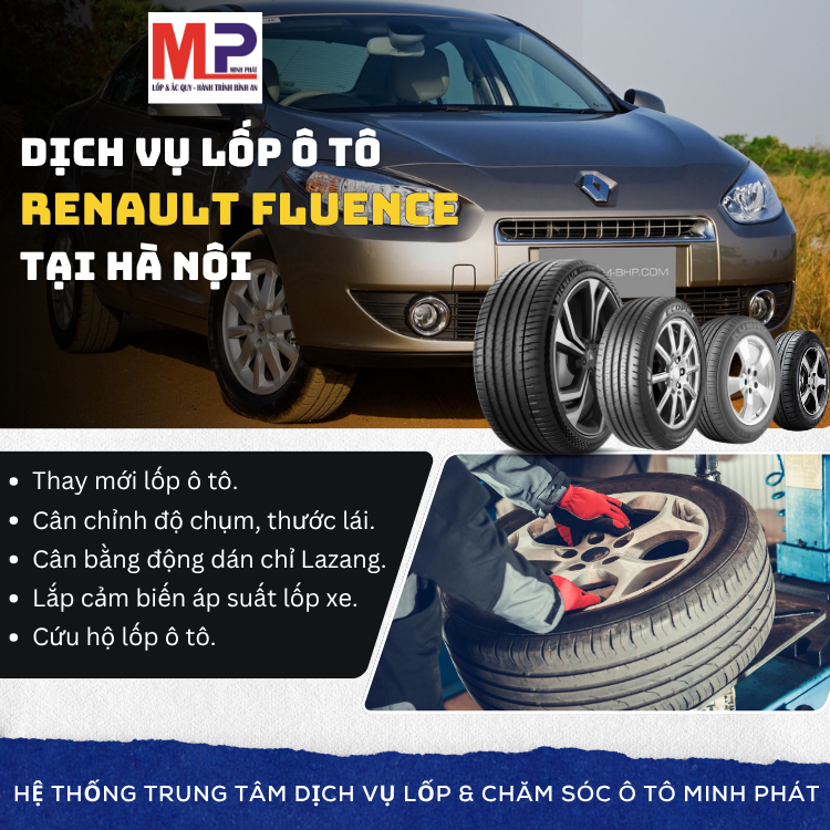Lốp ô tô cho xe Renault Fluence trung tâm lốp xe uy tín tại Hà Nội